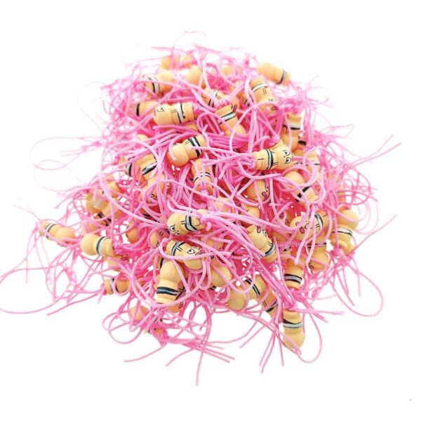 Houten Gelukspoppetjes Meisjes baby roze - Afbeelding 2