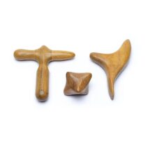 Houten lichaam, gezicht, hand & voet massage set