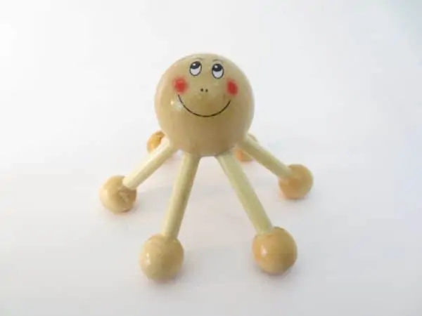 Houten massage spin zespoot hoofd, schouder, rug, massage