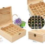 Houten opbergbox display doos 25 vakken essentiële olie flesjes