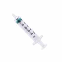 Injectiespuit 5ml 3-delig centrische luer aansluiting