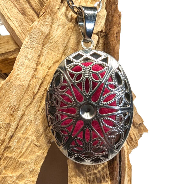 Ketting parfum medaillon ovaal Diffuser Hanger + pad