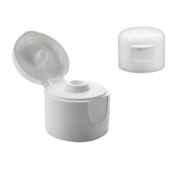 Klepdop fliptop schroefdop doseerdop 2.5mm wit din28 28/410