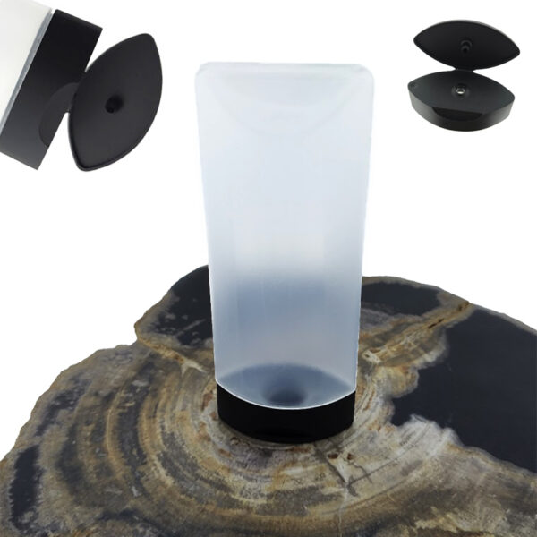 Lege knijptube 45ml transparant Flip top dop zwart