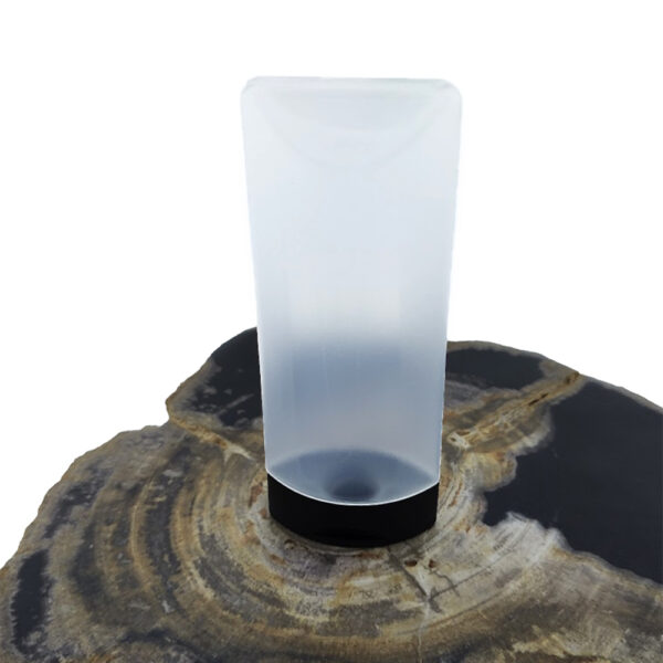 Lege knijptube transparant 45ml Flip top dop zwart