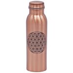 koperen drinkfles bloem des levens 1