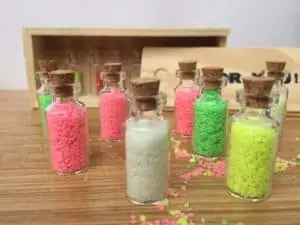 Kurk flesje glas 0.5 ml kleine monster, wens, geur weggeef flesjes 18 mm.