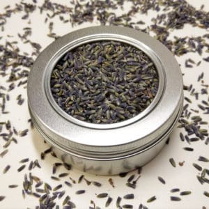 Lavendelbloemen blikje 150 ml + kijkvenster Lavendel 1e kwaliteit