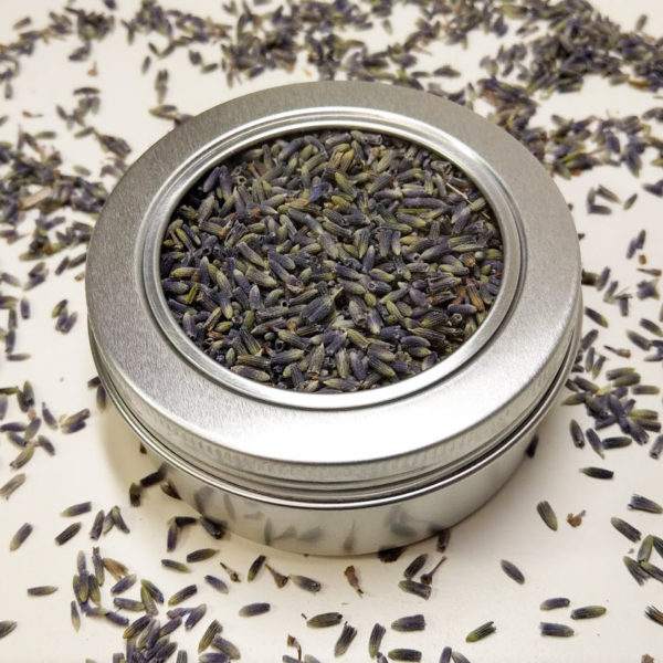 Lavendelbloemen blikje 150 ml + kijkvenster Lavendel 1e kwaliteit