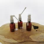 Leeg keelspray flesje amber bruin pet farma draaibare verstuiver