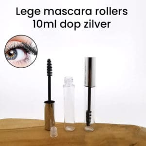 Lege mascara rollers 10ml dop zilver