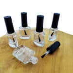 lege nagellak flesjes 10ml helder glas zwarte dop + kwastje