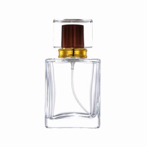 Lege Parfumfles helder glas 50ml sprayfles dop bruin