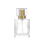 Lege Parfumfles helder glas 50ml sprayfles dop goud