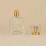 Lege Parfumfles helder glas 50ml sprayfles dop goud