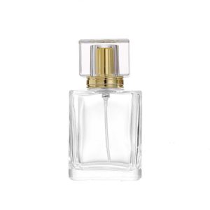 Lege Parfumfles helder glas 50ml sprayfles dop goud