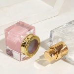 Lege Parfumfles helder glas 50ml sprayfles dop roze