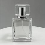 Lege Parfumfles helder glas 50ml sprayfles dop zilver