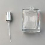 Lege Parfumfles helder glas 50ml sprayfles dop zilver