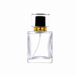 Lege Parfumfles helder glas 50ml sprayfles dop zwart goud
