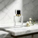 Lege Parfumfles helder glas 50ml sprayfles dop zwart goud