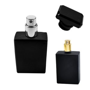 Lege Parfumfles zwart glas 30ml sprayfles dop zwart