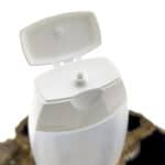 Lege sta knijptube transparant 100ml Flip top dop wit