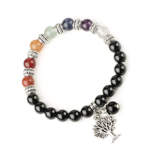 Levensboom armband onyx kralen natuurstenen sieraad