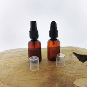 Lotion flesje 30ml amber bruin pet farma flesje + lotionpomp