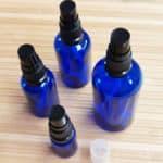 Lotion pomp fles blauw glas 10 ml t/m 100 ml