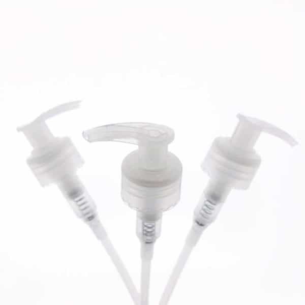 Lotion pomp transparant, zeep dispenser 28/410 fleshals DIN28 28 mm