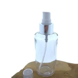 Lotion serum crème fles glas 125ml + dispenser pomp zilver
