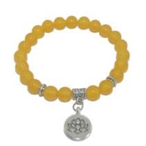 Lotus armband Gele Jade natuursteen