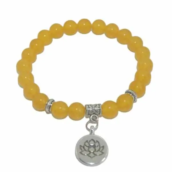 Lotus armband Gele Jade natuursteen