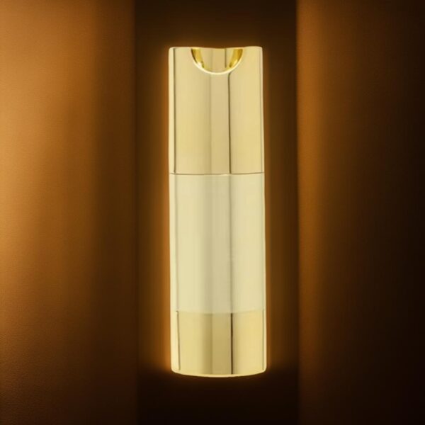 Luxe 30ml airless dispenser goud, achterzijde
