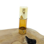 Luxe 30ml airless dispenser goud dop + amber body cosmetische lotion serum fles