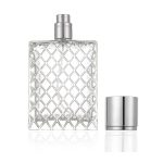 Luxe Parfumfles 100ml helder glas sprayfles zilveren dop