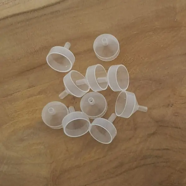 Mini trechter tuitje 19 mm transparant