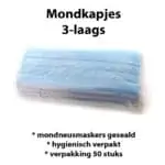 Mondneusmaskers 3 laags chirurgische mondkapjes 50 stuks