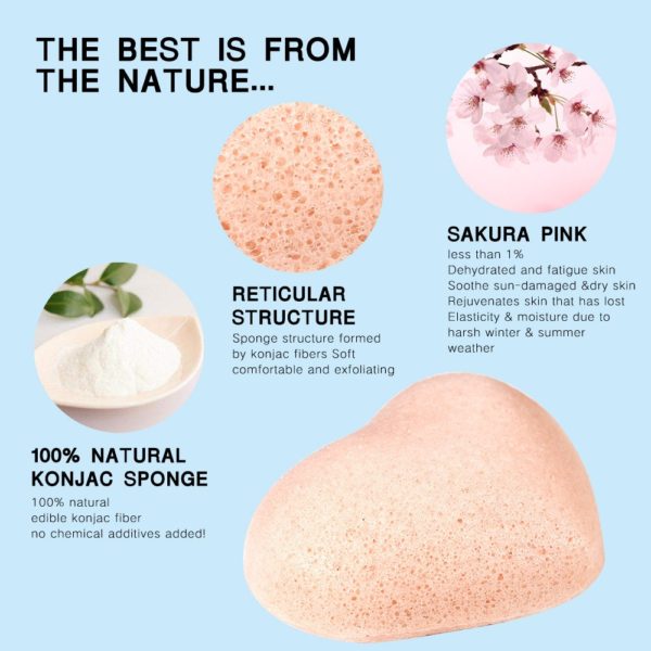 Natuurlijke Konjac spons Sakura Japanse Kersenbloem