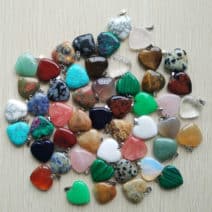 Natuurstenen ketting hanger hart - edelstenen sieraden
