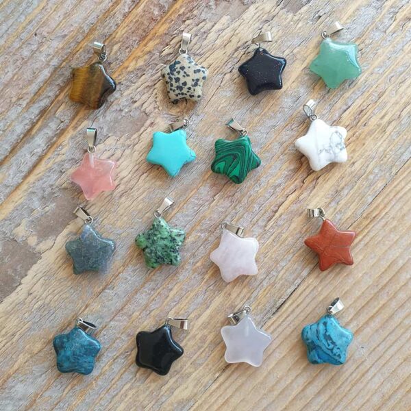 natuurstenen ketting hanger ster edelstenen sieraden 2