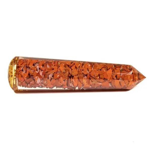 Orgoniet massagestaaf Muladhara rode jaspis