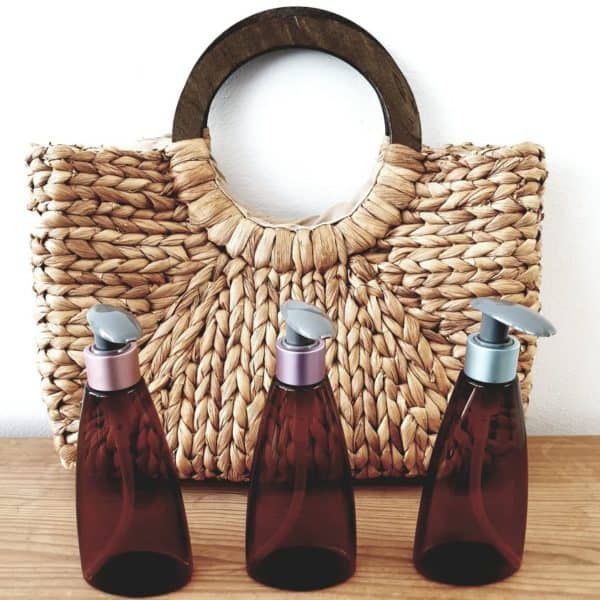 Ovale fles 200ml dispenser pomp, shampoo conditioner douchegel