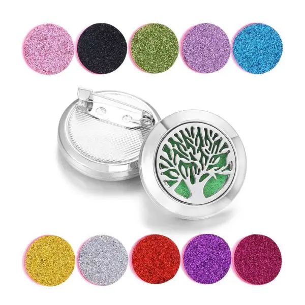 Boom broche speld parfum geur medaillon essentiële olie + pad