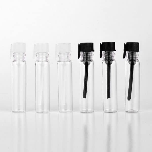 parfum geur flesjes buisjes hervulbare flesjes leeg dop wit of zwart geurstokje