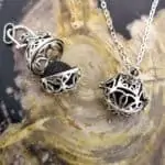 parfum medaillon vlinder diffuser lavasteen ketting