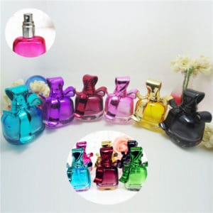 Parfum spray fles strik - Gekleurde glazen parfumfles 15ml