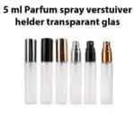 5 ML Parfum spray verstuiver helder transparant glas glazen sprayflesjes