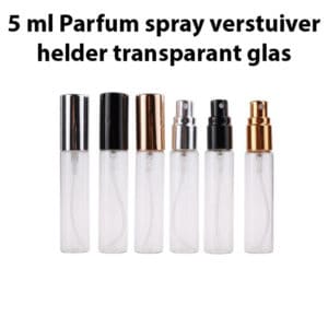 5 ML Parfum spray verstuiver helder transparant glas - glazen sprayflesjes